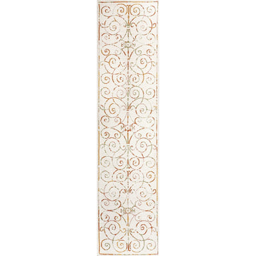 Danae Classic Cottage Filigree Scroll Reversible Machine-Washable Indoor/Outdoor Area Rug